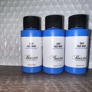 Baxter of California Daily Face Wash Sulfate Free Cleanser 1oz Travel Size Lot 3